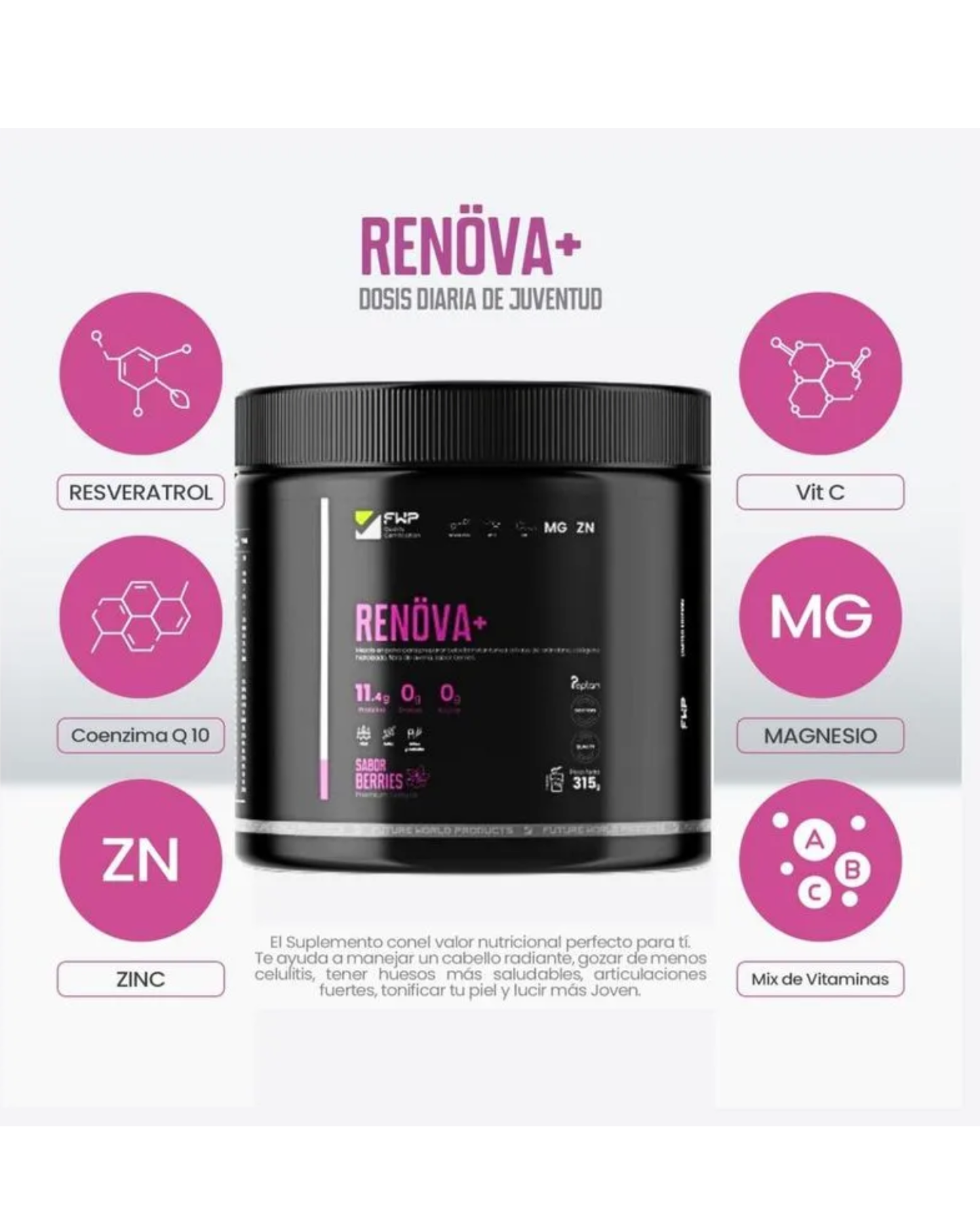 COLAGENO RENOVA+ Rejuvenece, Fortalece y brilla