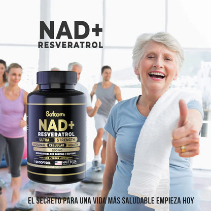 NAD + Resveratrol 100 cápsulas - Antioxidante Premium